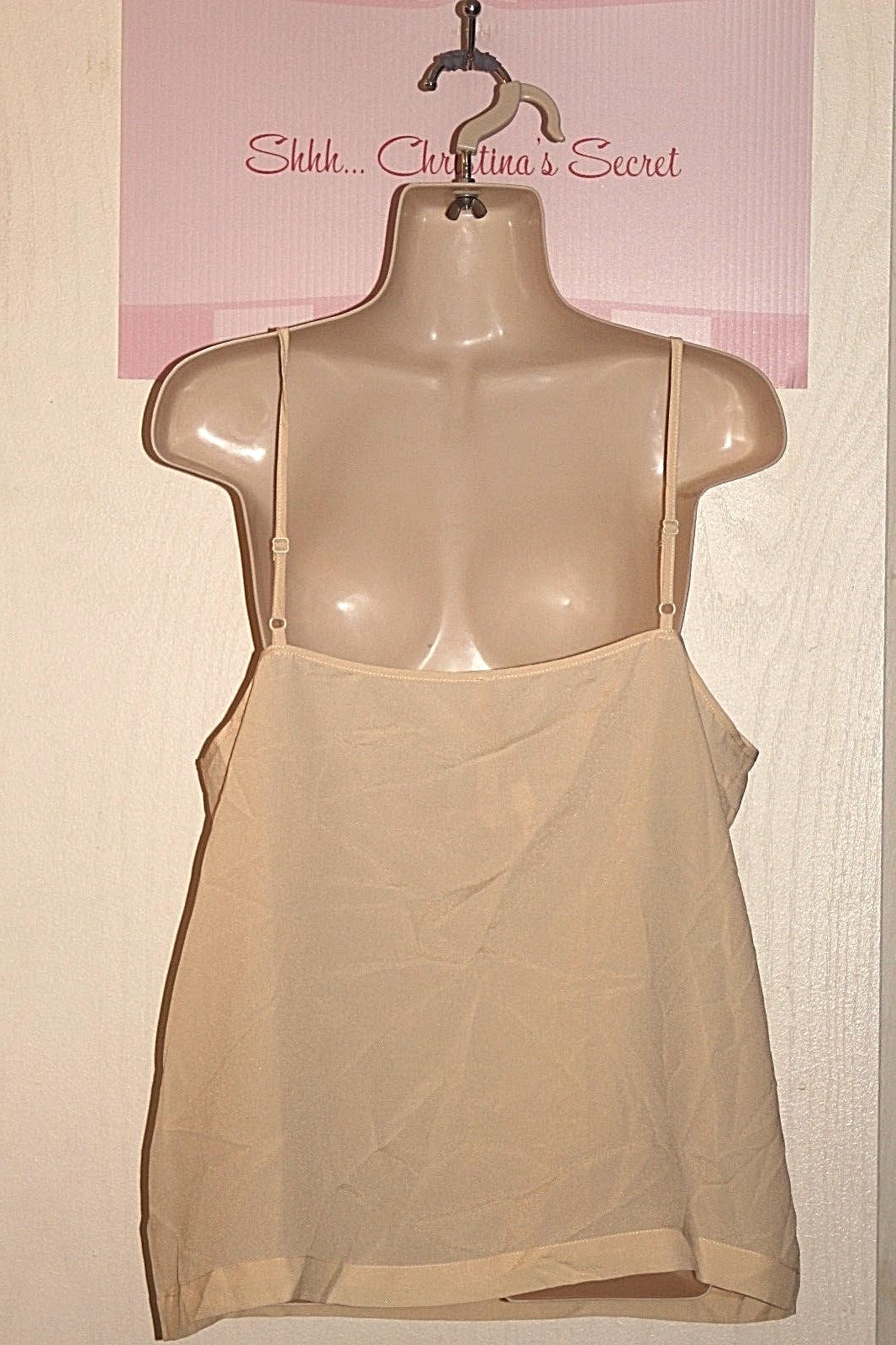 HEM & THREAD ~ Ivory Silky Rayon Blend Camisole Top Sz L * EXCELLENT