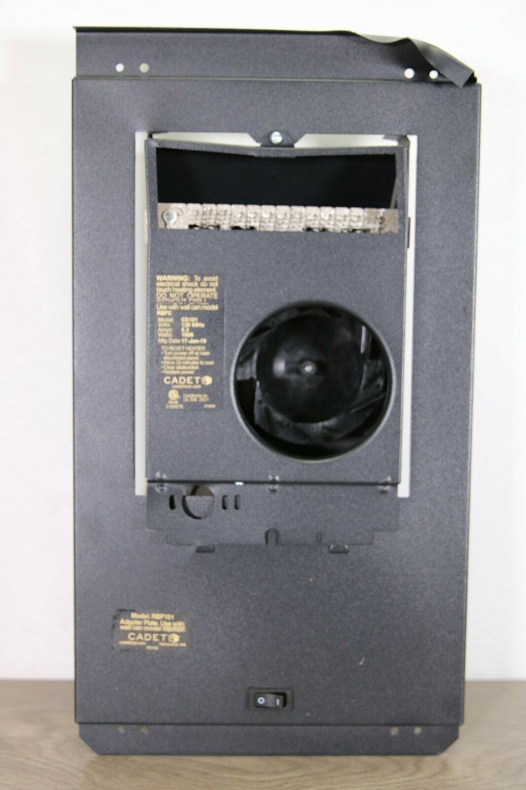 Cadet RBF 1000 Watt 120 Volt In-Wall Fan-Forced Electric Wall Heater