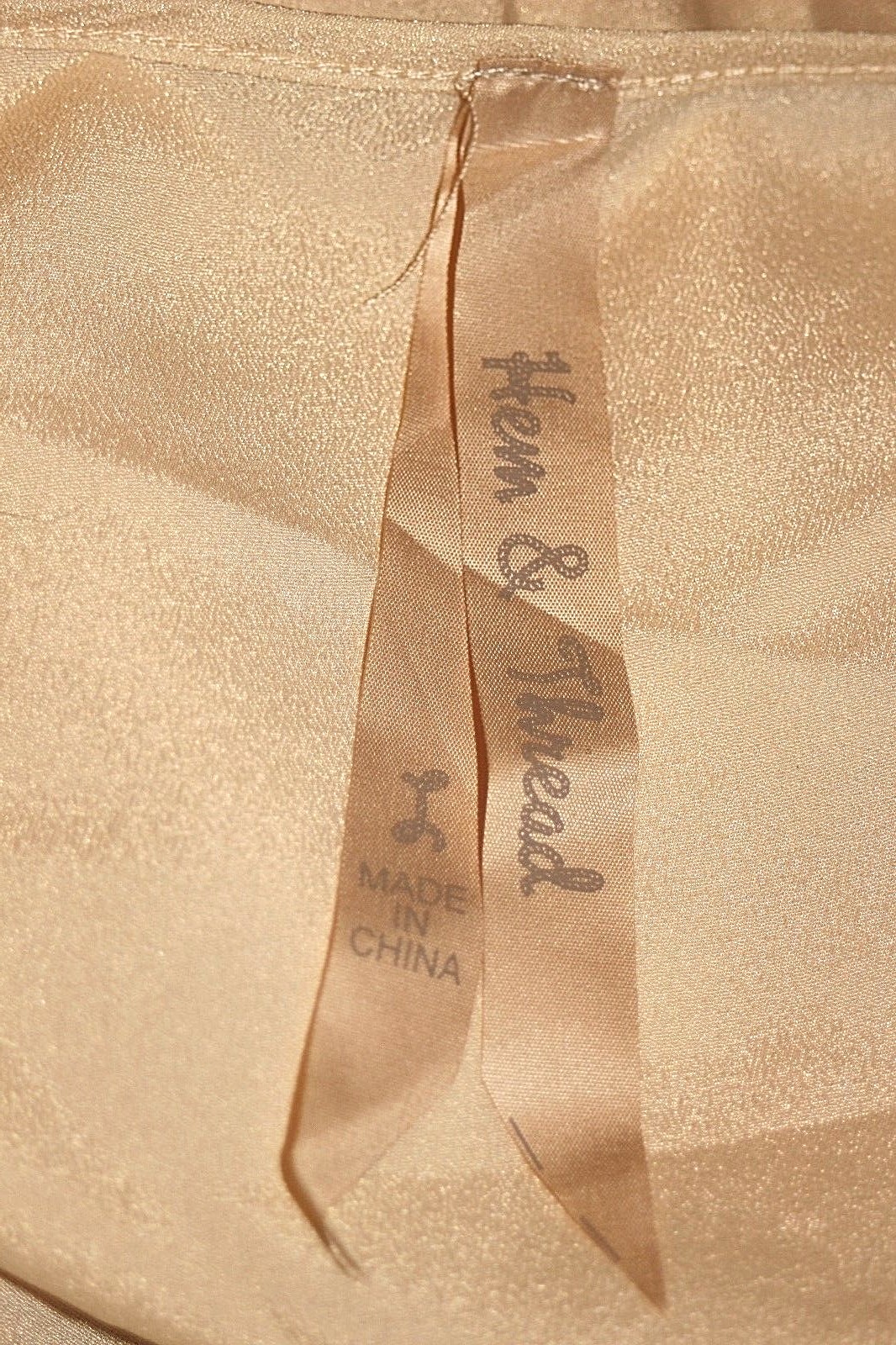 HEM & THREAD ~ Ivory Silky Rayon Blend Camisole Top Sz L * EXCELLENT