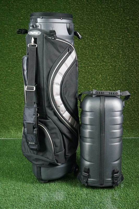 BAG BOY HYBRID TC TRAVEL CART BAG WITH WHEELS, BLACK / GRAY
