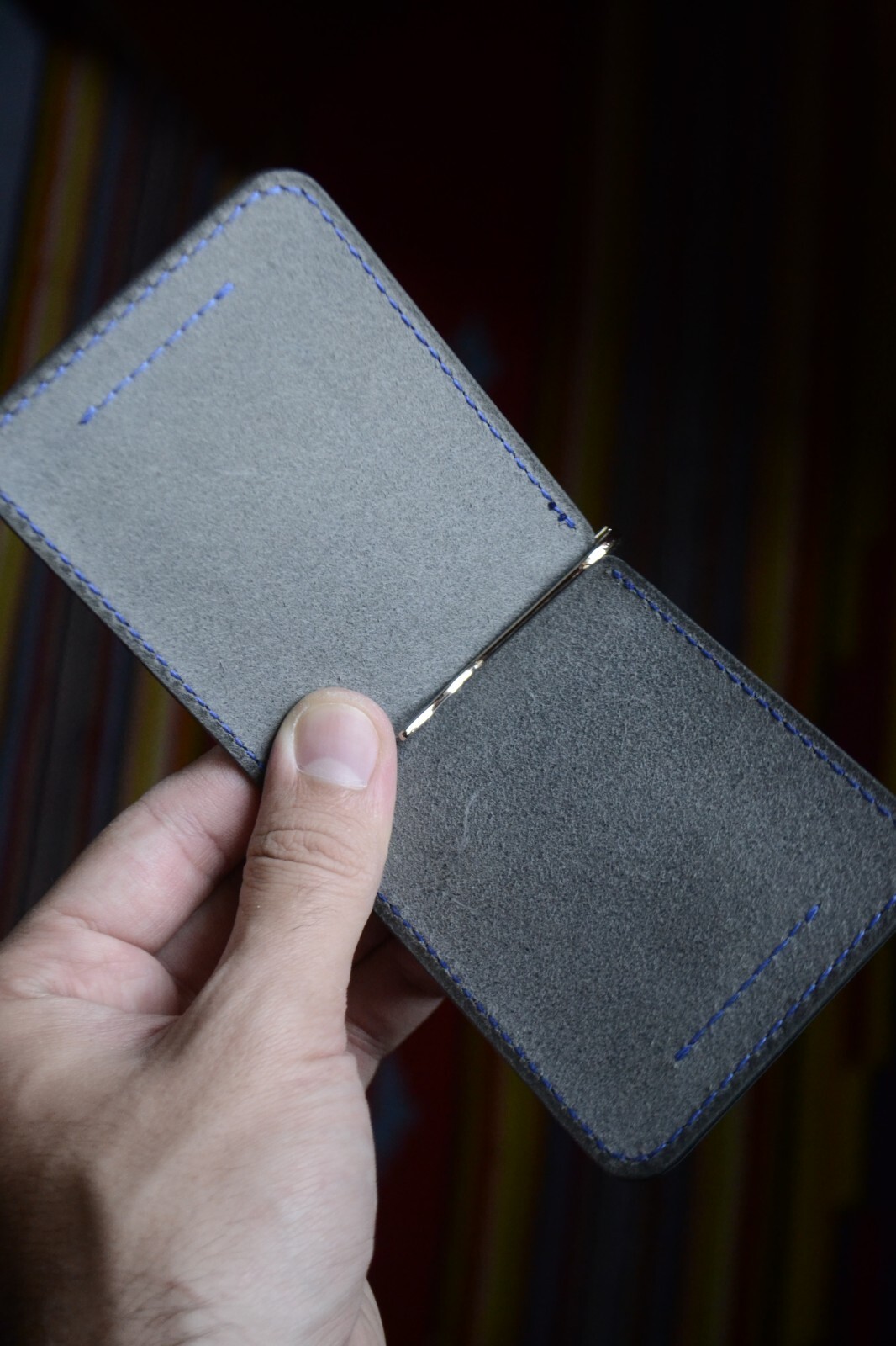 Pre-owned Handmade Men's Wallet Made Of Genuine Italian Leather,  In Black