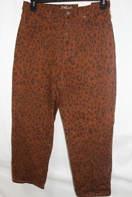 Universal Threads Womans Size 0 26'' waist Jeans Brown Leopard (C49)