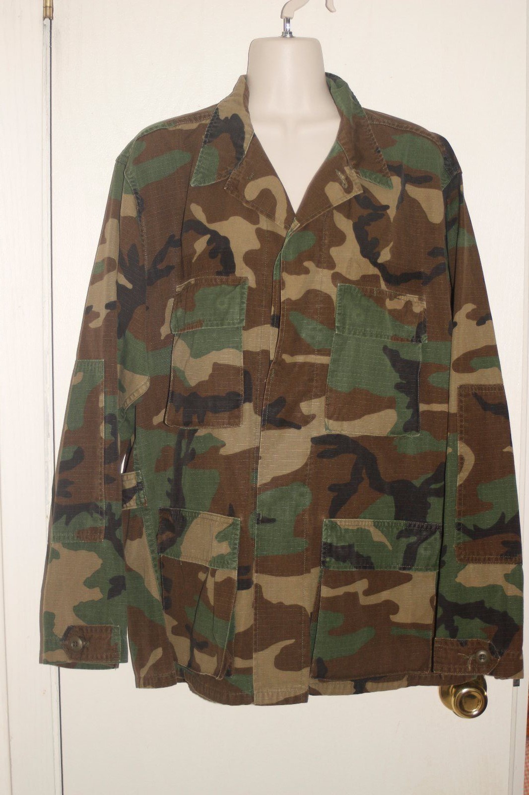 WOODLAND CAMOUFLAGE COMBAT Jacket Sz M / Regular *VERY GOOD COND. | eBay