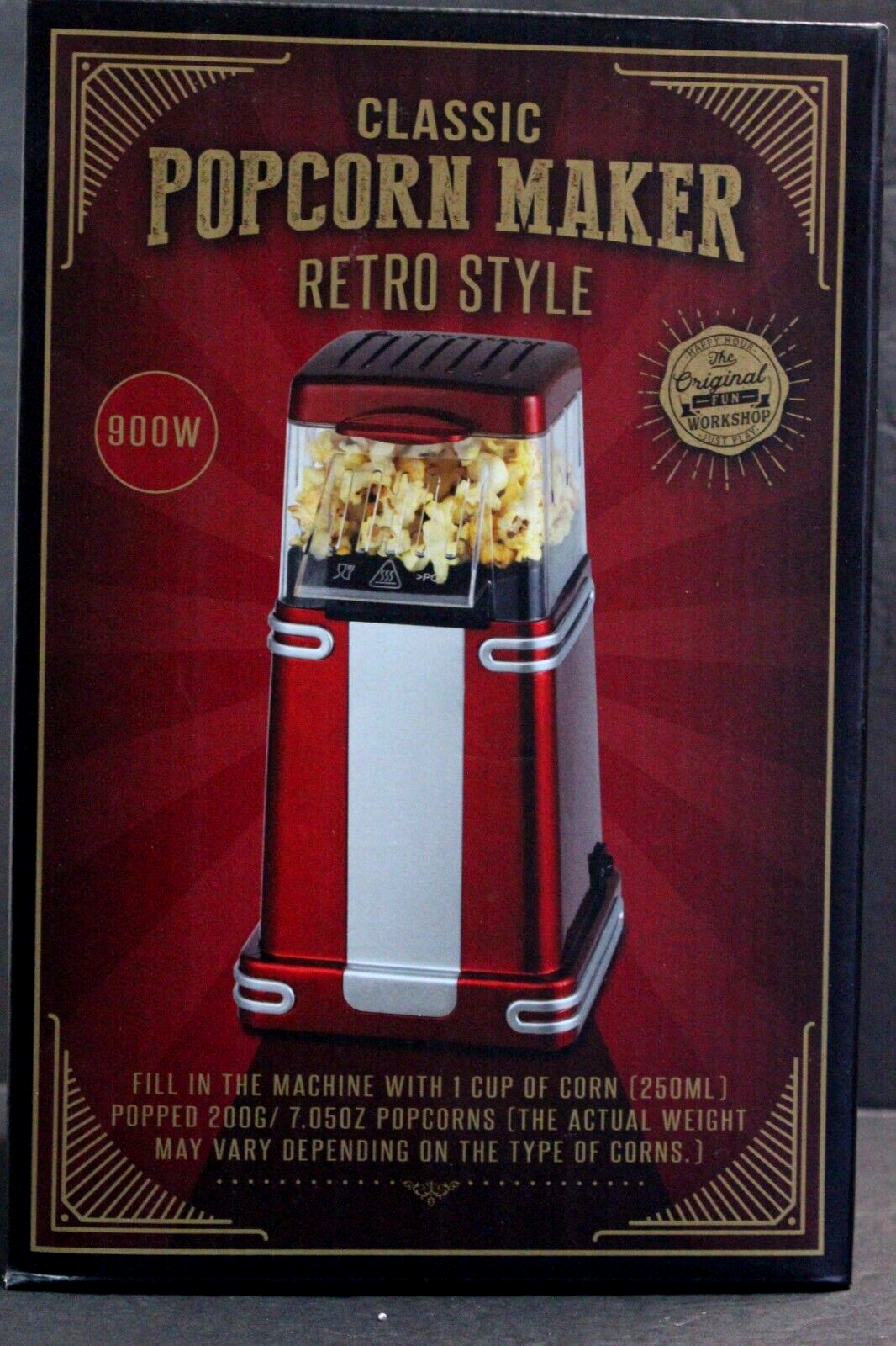Popcorn Maker Hot Air Retro Machine Mini Popper Home Movie T
