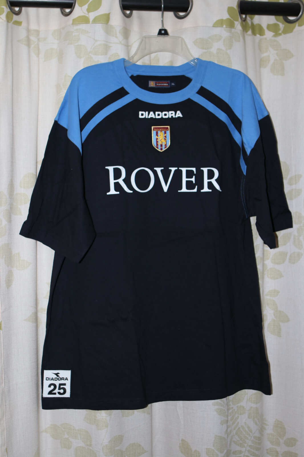 Aston Villa Diadora サッカーシャツ S Diadora Aston Villa FC 2002 Player Issued Soccer Training