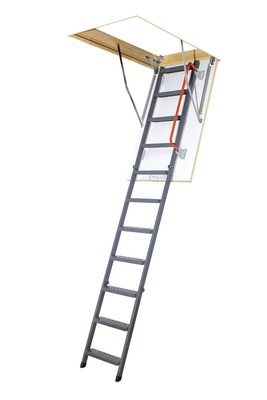 Dachbodentreppe mit Metallleiter und Handlauf Speichertreppe viele Größe