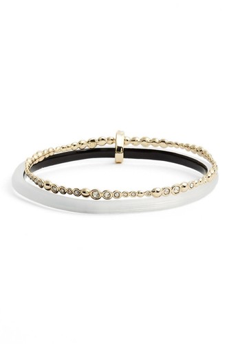 アレクシス　ビター　ブレス Serpent Lucite Wide Hinge Bracelet- Desert
