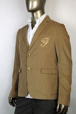 Pre-owned Gucci Authentic  Mens Corduroy College Jacket Blazer Brown 337797 2602