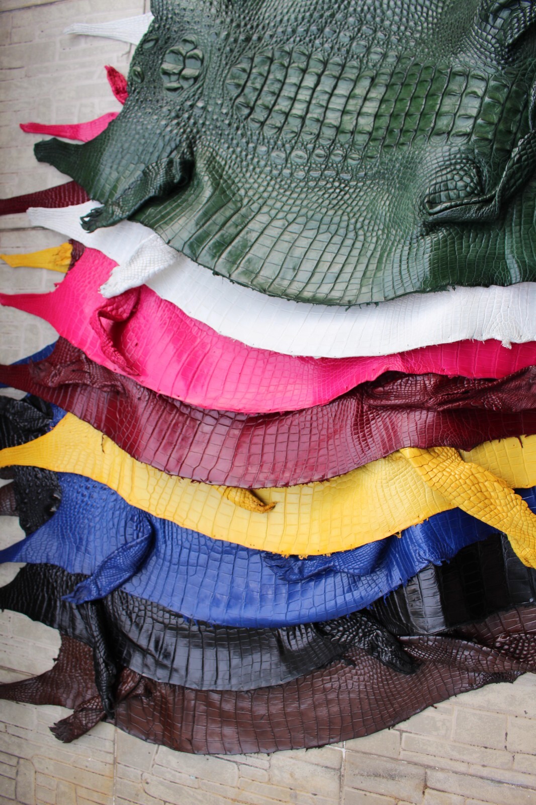 Brown Real Alligator CROCODILE Hornback Leather SKIN Men's Belt - W 1.5"