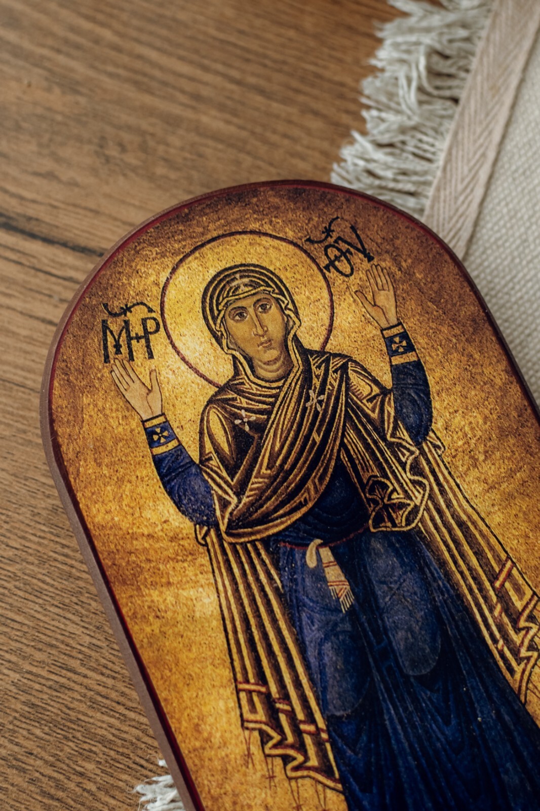 Ukrainian Icon “The Unbreakable Wall” Mother of God Oranta Holy Sophia Kyiv Wood