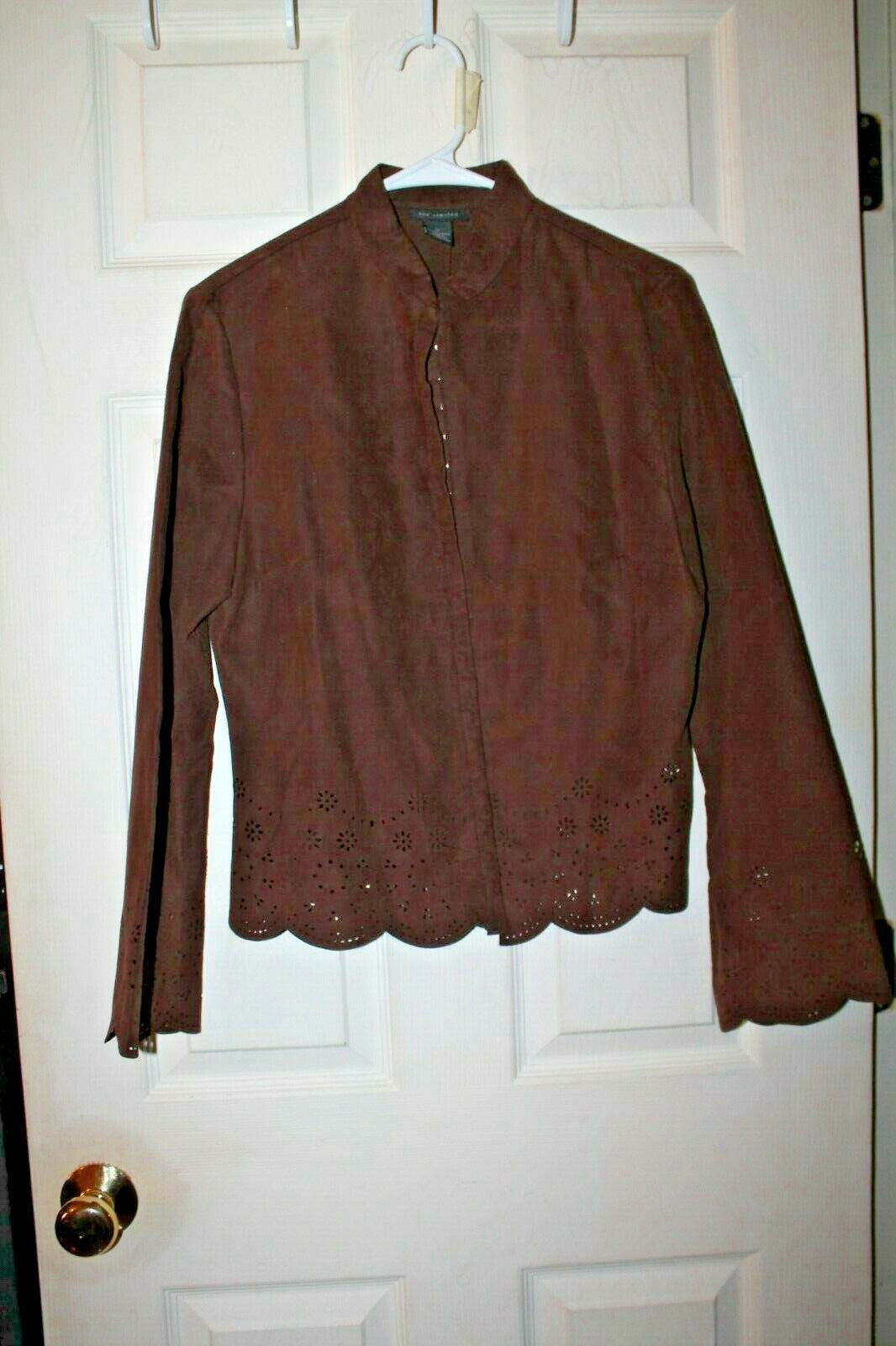 The Limited--Women's 100% Polyester Brown Hook&Eye Closure The Limited--Women's 100% Polyester Brown Hook&Eye Closure