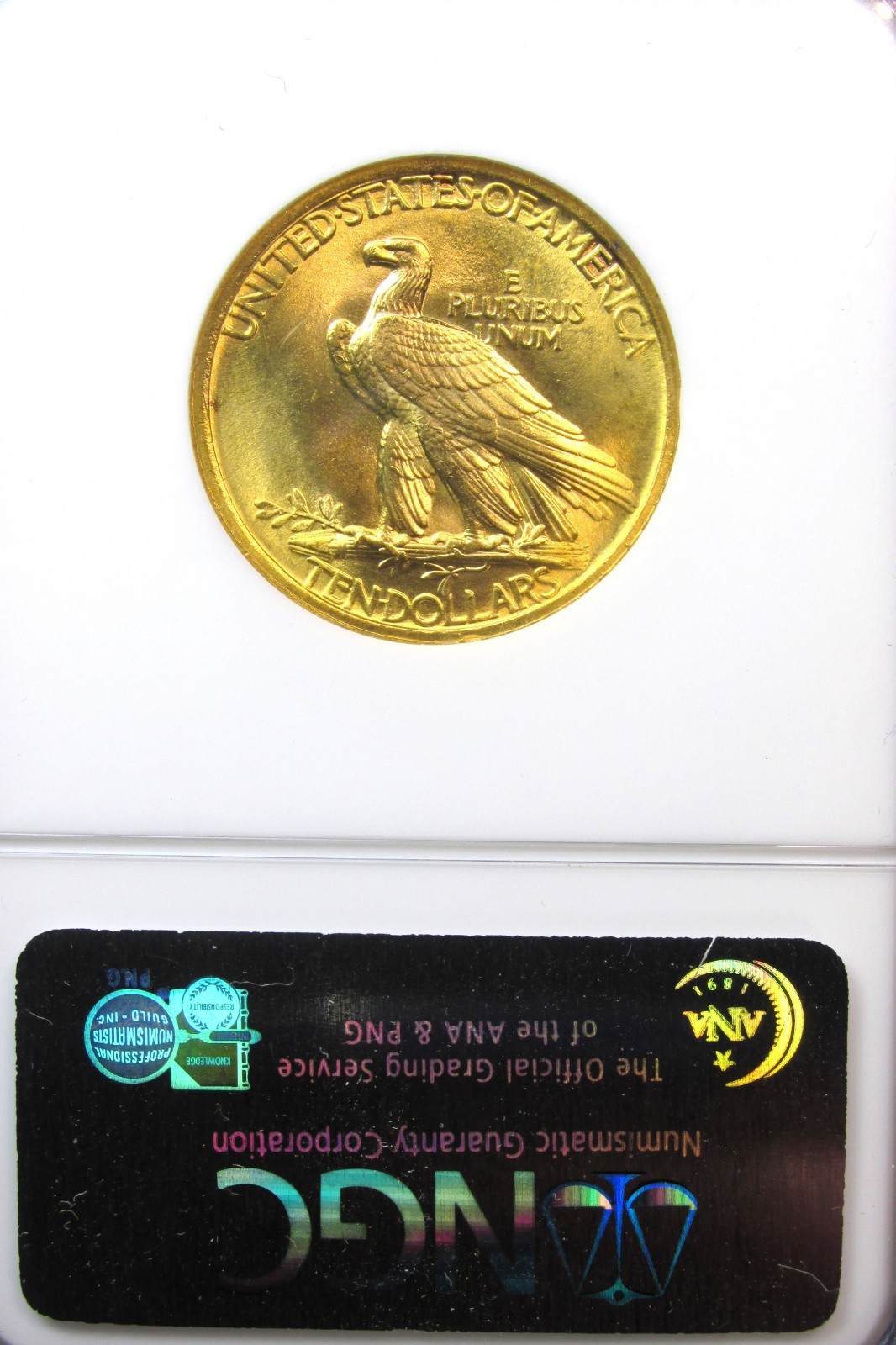 1907 No Motto Indian Head $10 Gold NGC MS67 RARE High Grade [010]