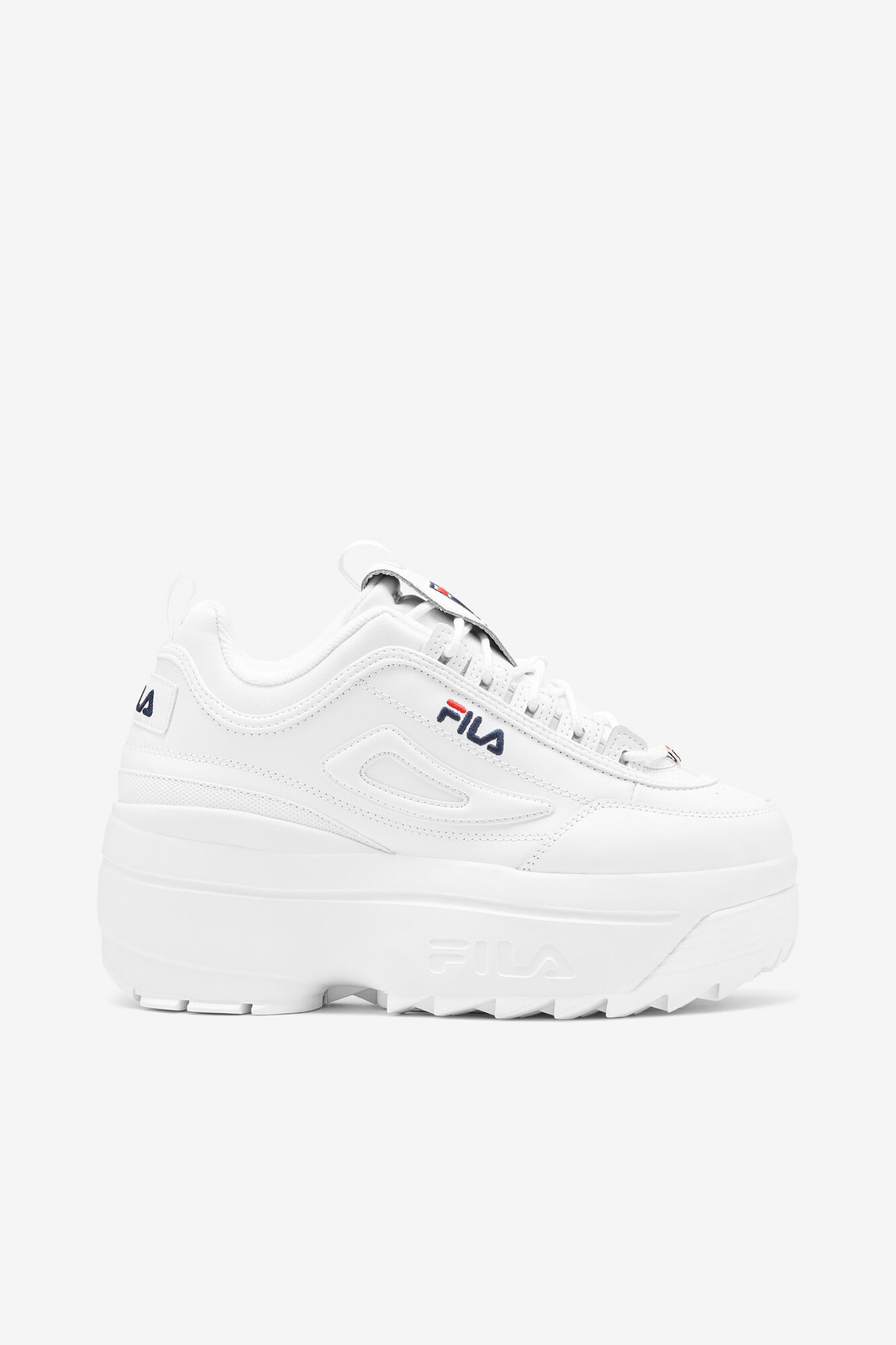 NIB*Fila Disruptor II Premium Sneaker Super Wedge*White*Size