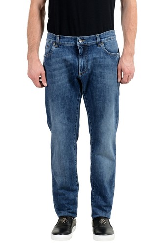 DOLCE & GABBANA DOLCE & GABBANA BLAU HERREN GERADES BEIN JEANS US 40 IT 56