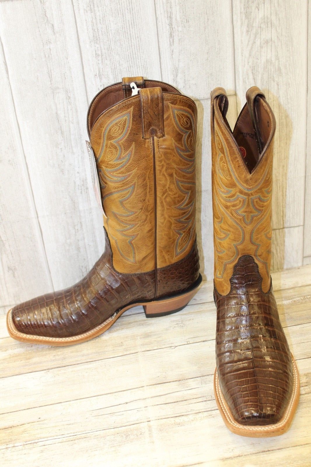 UPC 724178891344 product image for Nocona Boots Men's Premium Caiman Western Boots - Size 9 D, Brown | upcitemdb.com