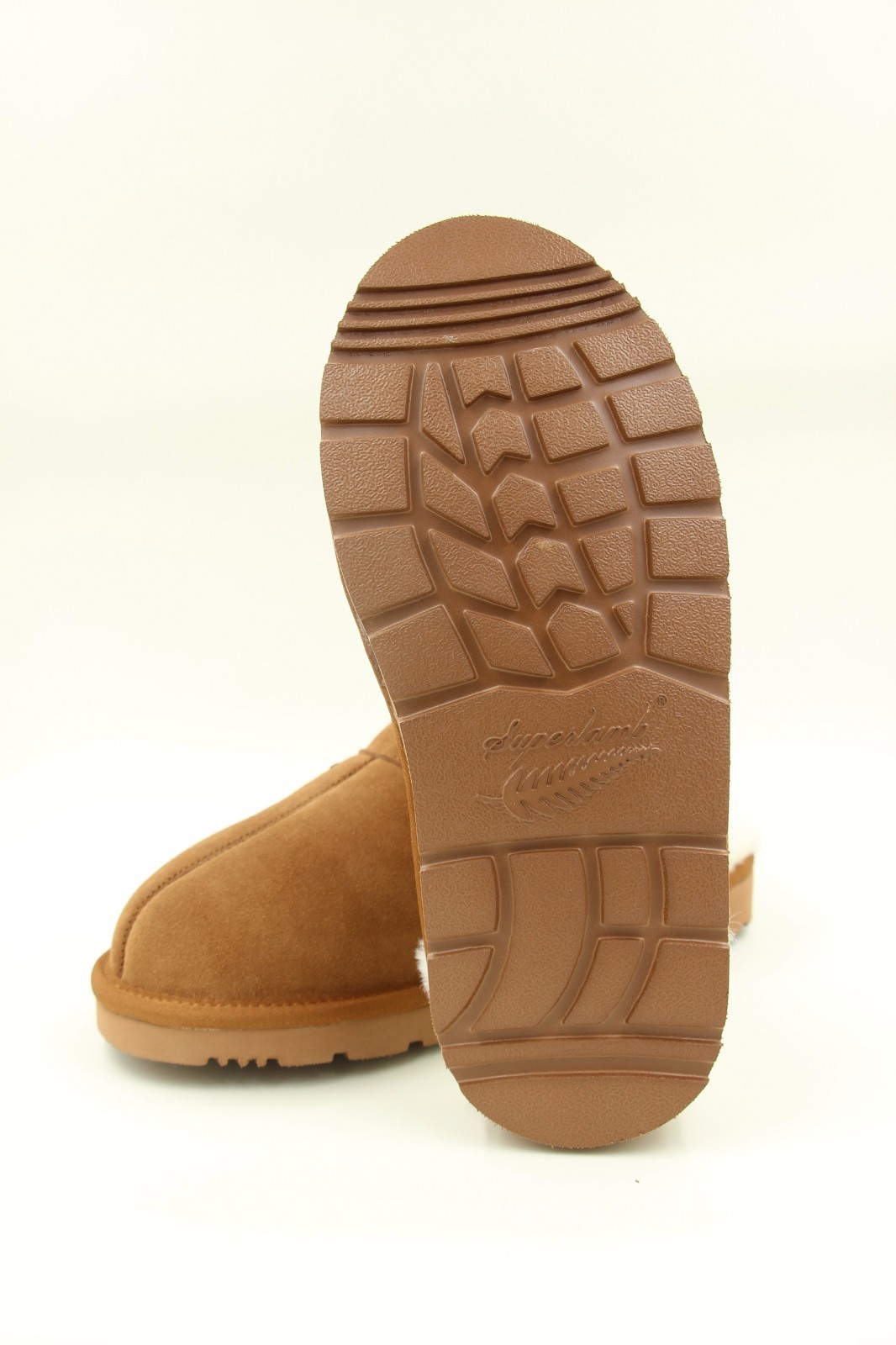 SUPERLAMB MENS SHEEPSKIN HARD SOLE CLOG SLIPPERS