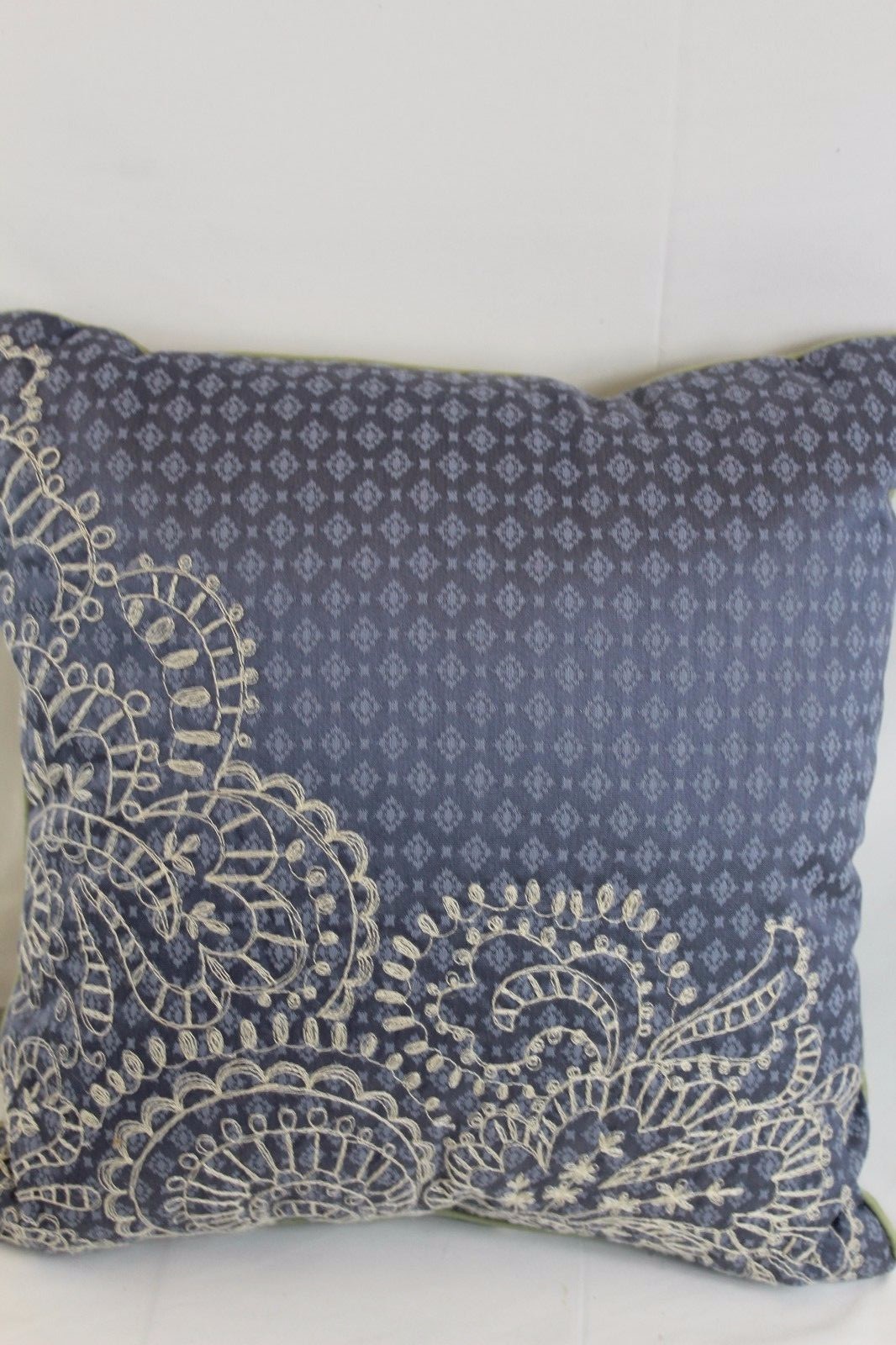 Croscill Home Blythe 16 Square Fashion Decorative Bed Pillow Blue