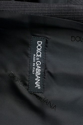 DOLCE & GABBANA DOLCE & GABBANA HERREN WOLLE GEKNÖPFT GESTREIFTES KLEID WESTE US M IT 50