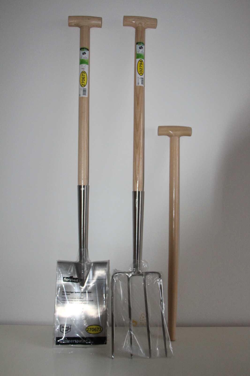 Edelstahl-Spaten + Edelstahl - Gabel - Set + GRATIS ERSATZSTIEL +++ NEU +++
