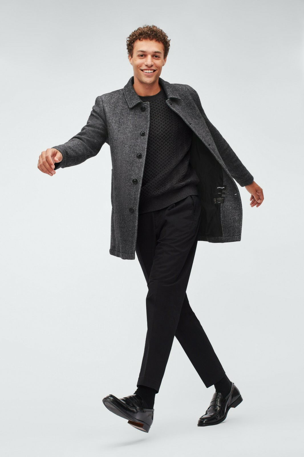 Men's Bonobos Wool Blend Car Coat, Size X-Large - Grey 10/30