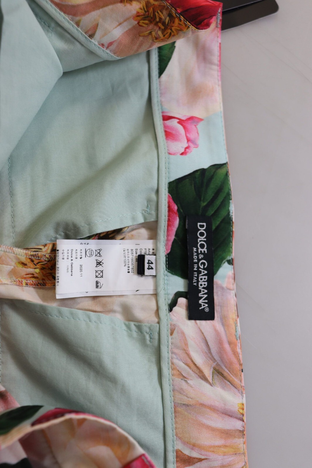 Pre-owned Dolce & Gabbana Multicolor Floral High Waist Cropped Pants It36/ Us2/xxs 1000usd