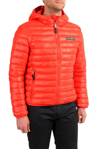 PLEIN SPORT PLEIN SPORT HERREN ROT MIT KAPUZE LOGO AUFDRUCK REISSVERSCHLUSS PARKAJACKE