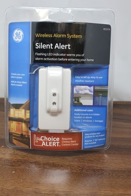 GE SILENT ALERT Wireless Alarm System Flashing LED General Electric Choice 45137