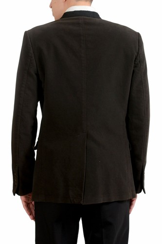 Pre-owned Dolce & Gabbana Men's Brown Two Button Blazer Sport Coat Us 42 It 52