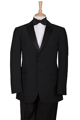 DINNER EVENING TUXEDO SUIT BLACK PROM DJ JACKET TROUSER MENS CRUISE EX HIRE