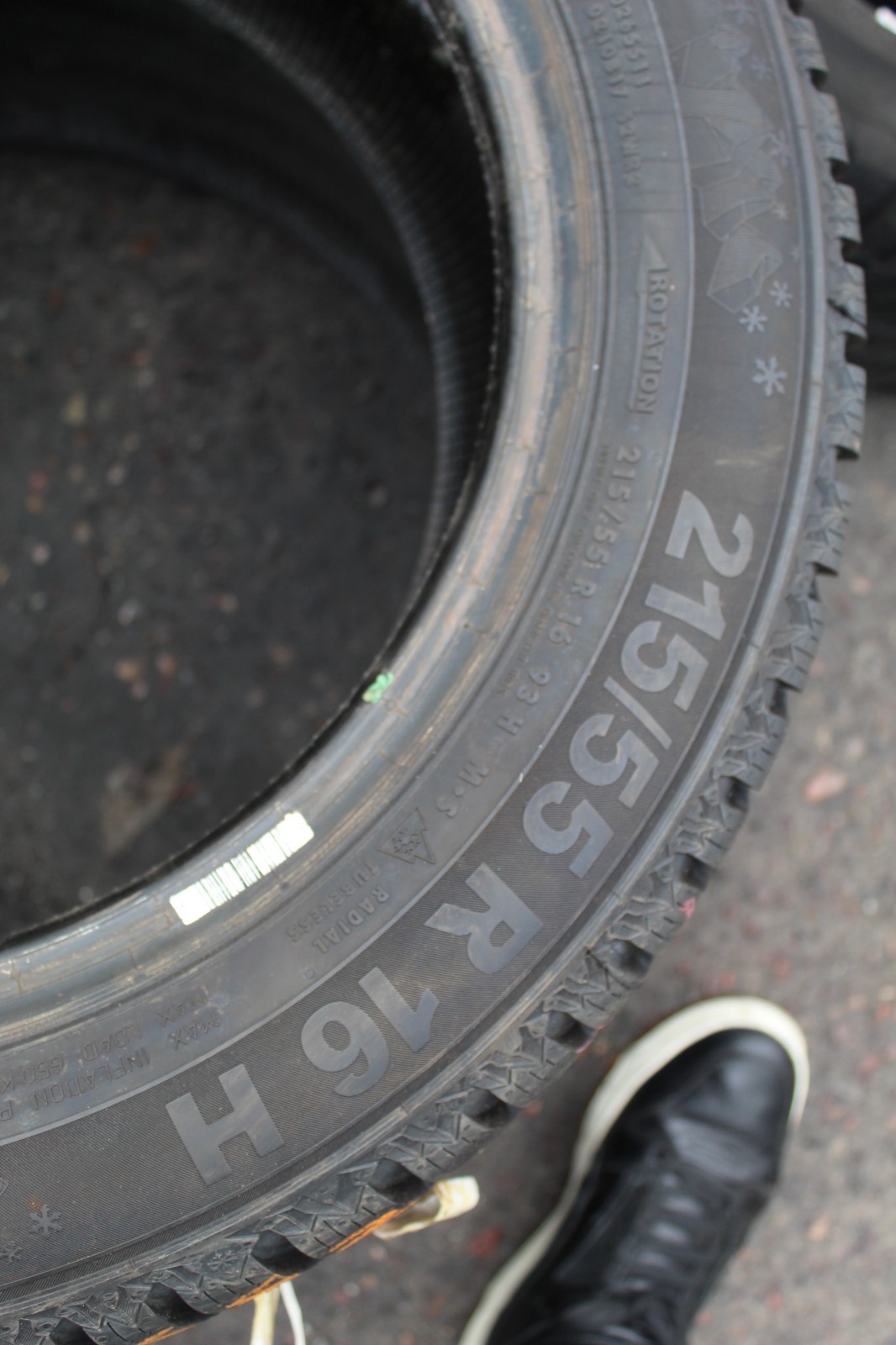 New 215 55 16 Semperit, Winter, M+S, 93H, x1 Single Tyre (F1_tyres) L3682