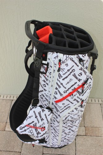 NEW TAYLORMADE FLEXTECH CROSSOVER STAND BAG - TAYLORMADE WHITE PRINT