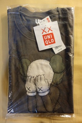 Pre-owned Uniqlo Kaws X  Ut 2016 Short Sleeve Graphic T-shirt "passing Through" Grey In Gray