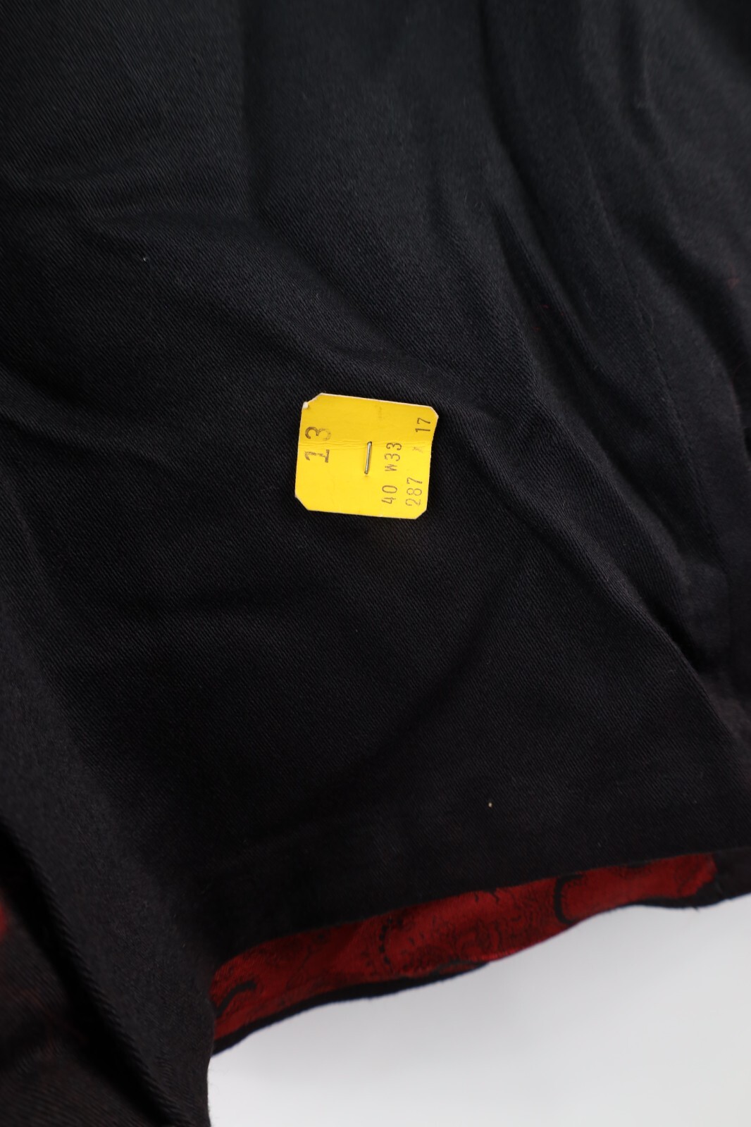 NOS Vintage 60s Mens Size 44R Double Breasted Tuxedo Smokers Jacket Black Wool