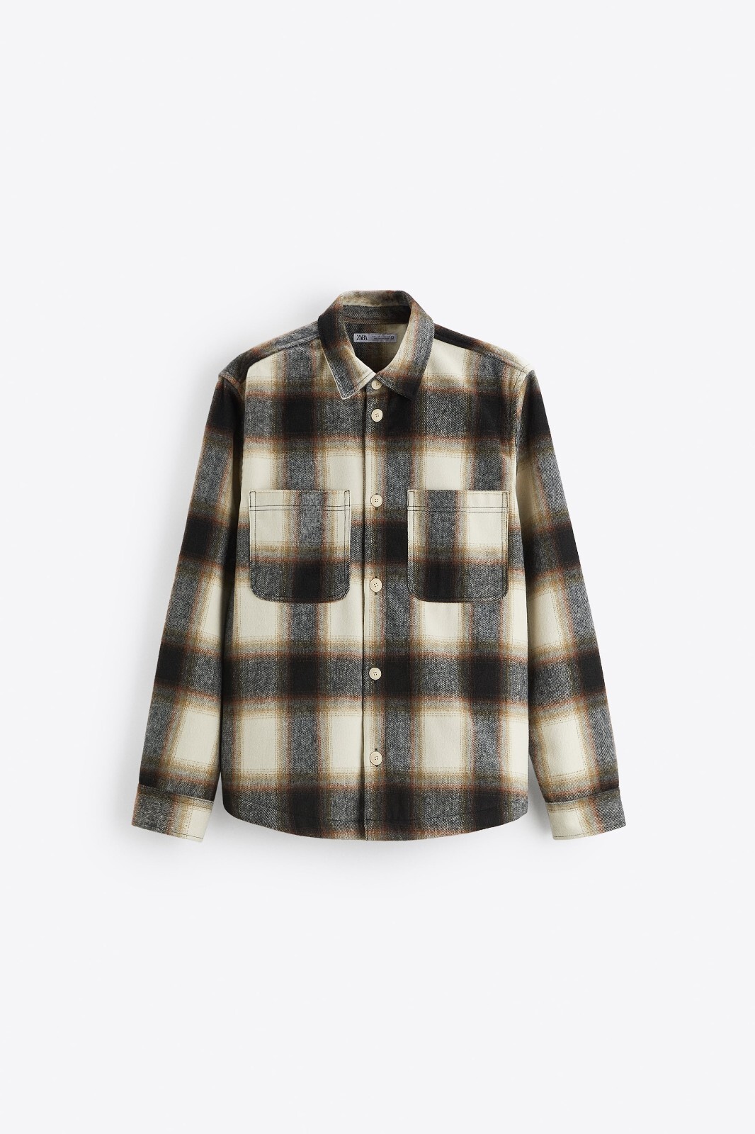 New Zara Plaid Overshirt 1182/005 Black Multi S jacket coat New Zara Plaid Overshirt 1182/005 Black Multi S jacket coat