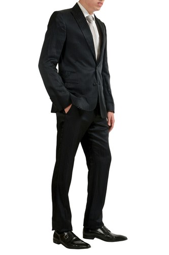 Pre-owned Just Cavalli Men's Two Button Suit Us 40 It 50 In Black