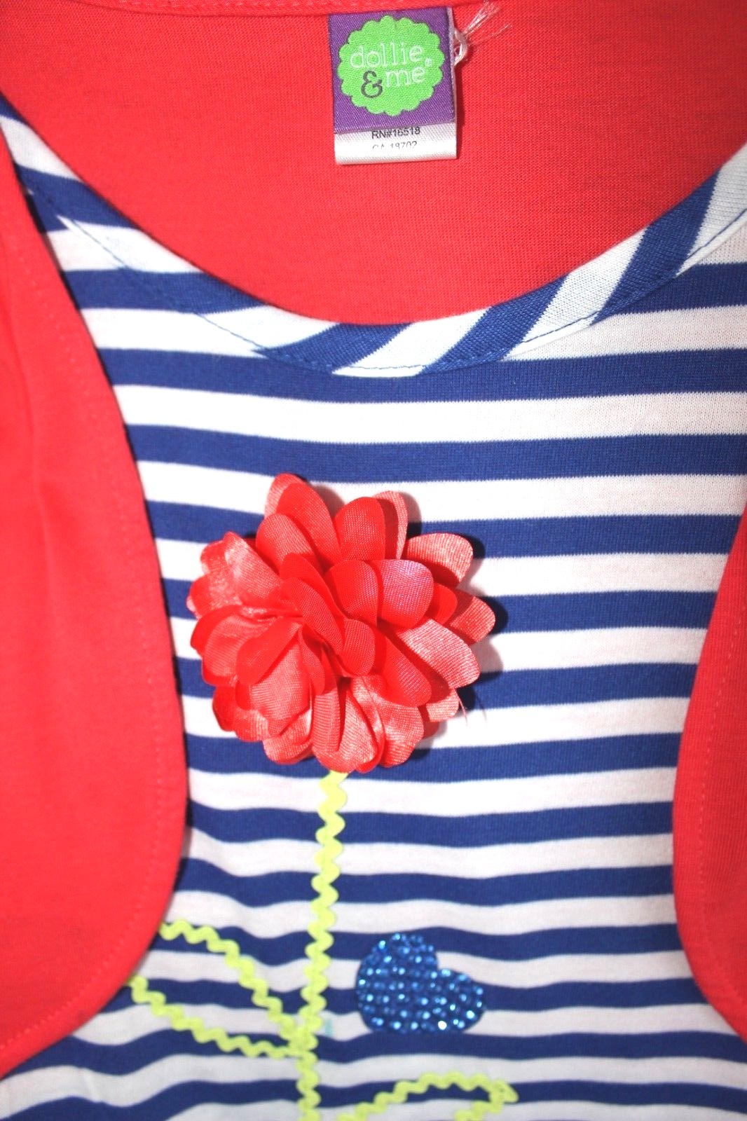 NWOT Dollie & Me Girls outfit 14.5 14 Plus dress & legging set 14 1/2