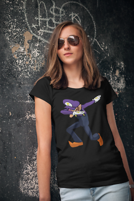 Dabbing Waluigi T-Shirt Unisex Adult Funny Sizes Mario Odyssey Nintendo Switch 