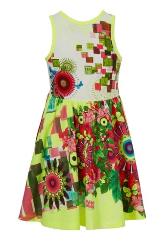 Robe Desigual Fille évasée Multicolore - Taille 12 Ans - Occasion
