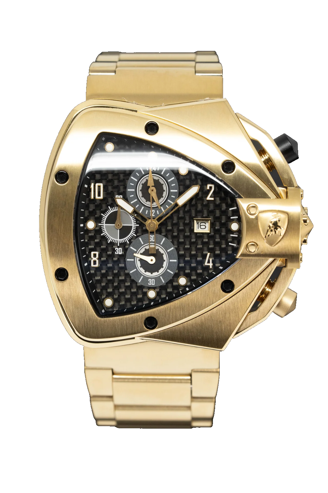 Tonino Lamborghini ゴールド クロノグラフ 型腕時計 Tonino Lamborghini Spyder X Chronograph Watch Date Gold T9XD-YG