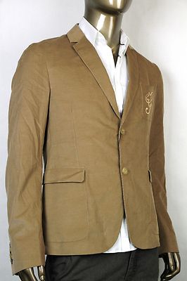 Pre-owned Gucci Authentic  Mens Corduroy College Jacket Blazer Brown 337797 2602