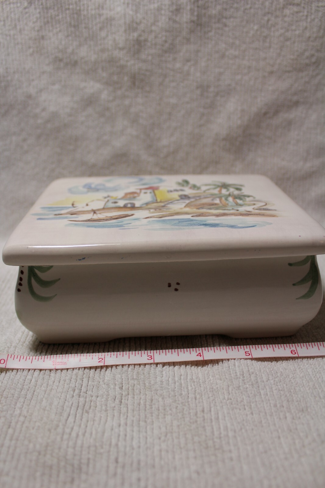 VINTAGE RARE W. GERMANY PORCELAIN JEWELRY TRINKET BOX