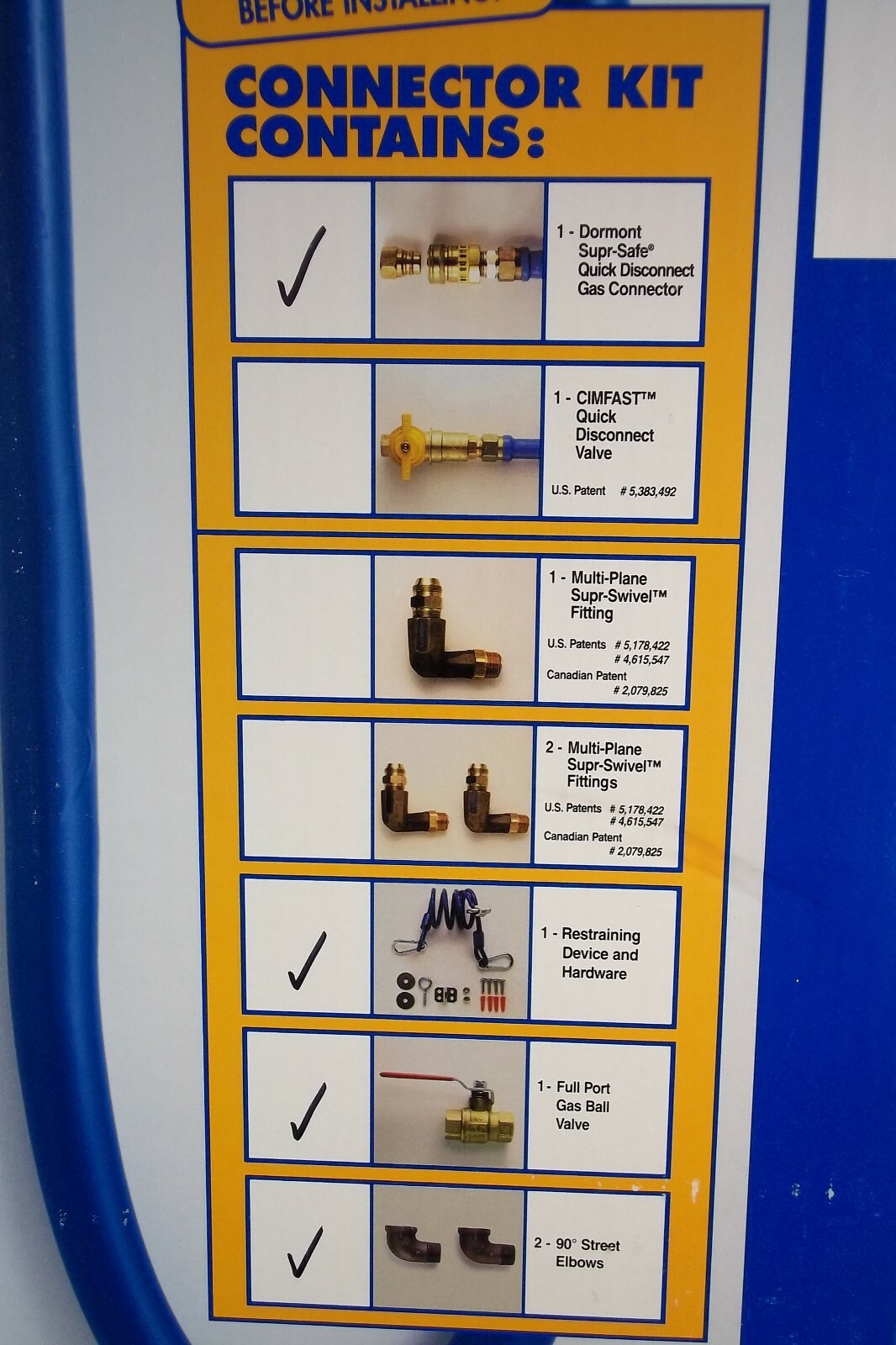 Dormont Gas Connector Kit 1/2
