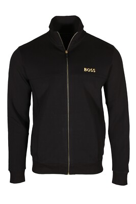 HUGO BOSS Skaz 1 Men s Zip Up Sweatshirt in Black 50482899 001 eBay