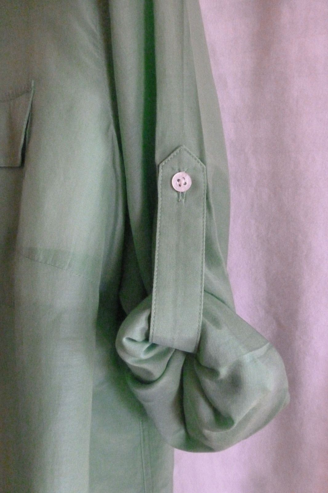 Lauren SZ 2X Lime Green,Classic Collar,Long Button Tab Sleeves, Button Shirt