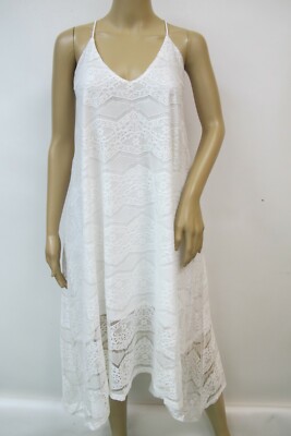 S.H.E. Soul Harmony Energy Women's Ivory Lace Sleeveless Midi Dress Size S~L