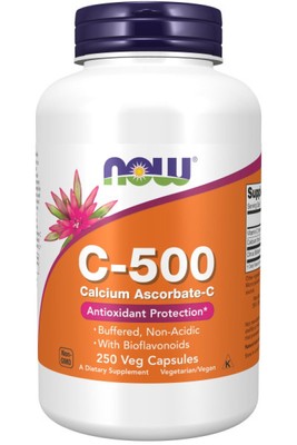 Now Foods Витамин C-500 Аскорбат кальция-C 250 капсул