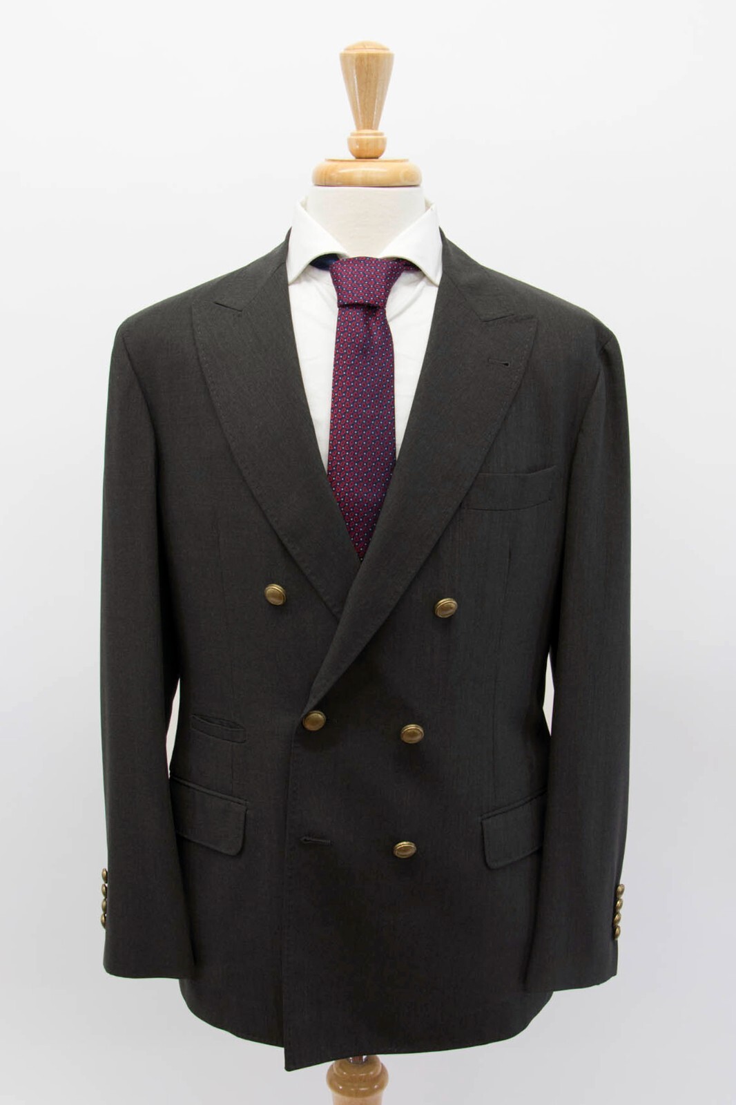 Pre-owned Brunello Cucinelli Nwt$3880  Men 100% Vwool Sport Coat W/logo Buttons50/40us A242 In Gray