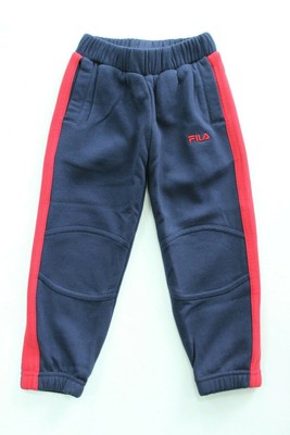 FILA BNWT Azul Oscuro con Lateral Rayas Rojas & Logo Niños Del Chándal Talla