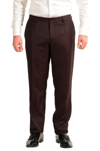 Pre-owned Dolce & Gabbana Men's Multi-color Silk Wool Plaid Three Piece Suit Us 44r It 54r In Purple/black