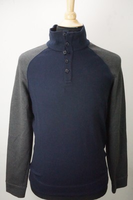 Giorgio Armani Black Label Blue Gray Cashmere Blend Woven Sweater Sz 48 NEW